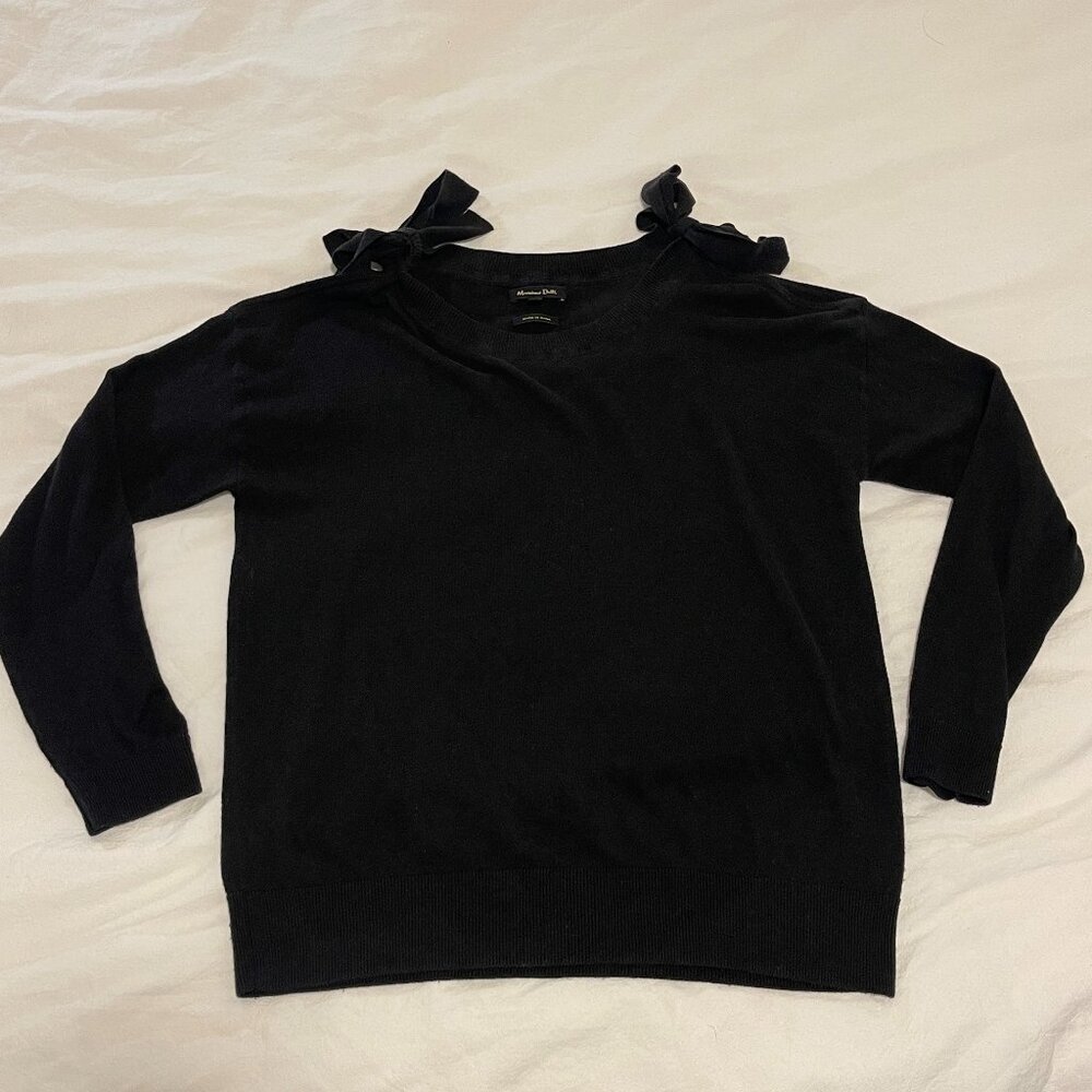 Massimo Dutti Long Sleeve Blouse Open Shoulder Shirt